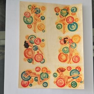 Vintage Meyercord Co. Beauty Bubble Pinup Girl TRANSFER DECAL Design 899-C